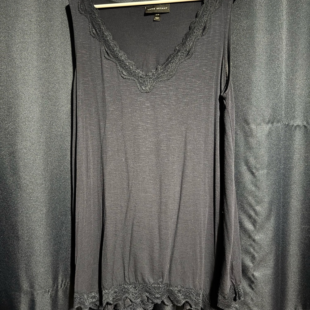 Lane Bryant Navy Textured Top